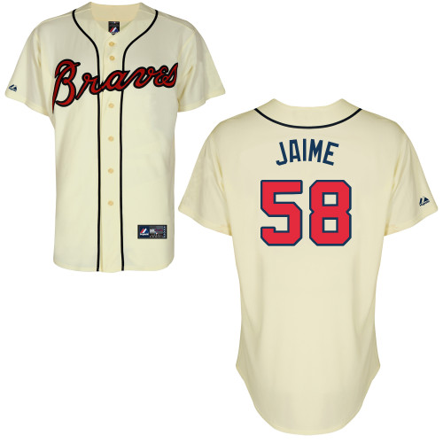 Juan Jaime #58 mlb Jersey-Atlanta Braves Women's Authentic Alternate 2 Cool Base Baseball Jersey